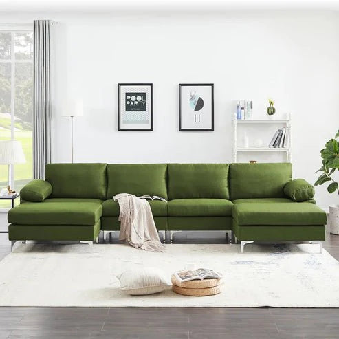 Coral 6 Seater U-Shape Sofa – Modern Family Sectional Couch