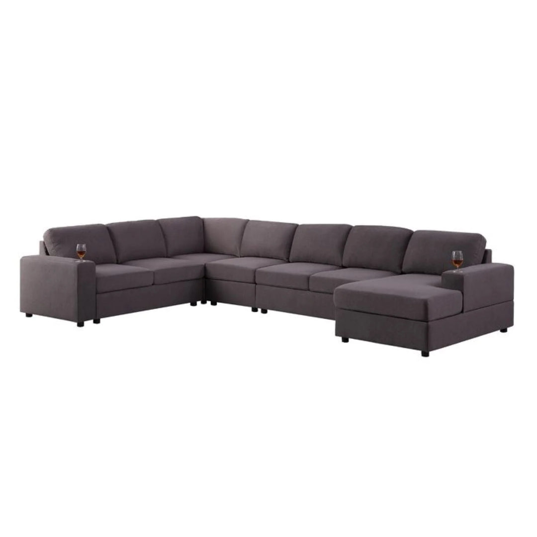 Cirina U-Shape Sofa – Modern Spacious Sectional Couch
