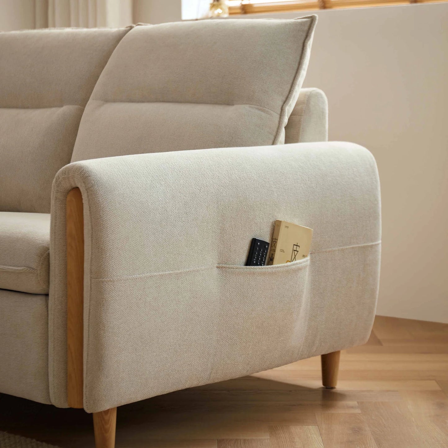 BORIS White Cotton Linen Sofa – Modern Fabric Sofa UK | ABI Convenient Store