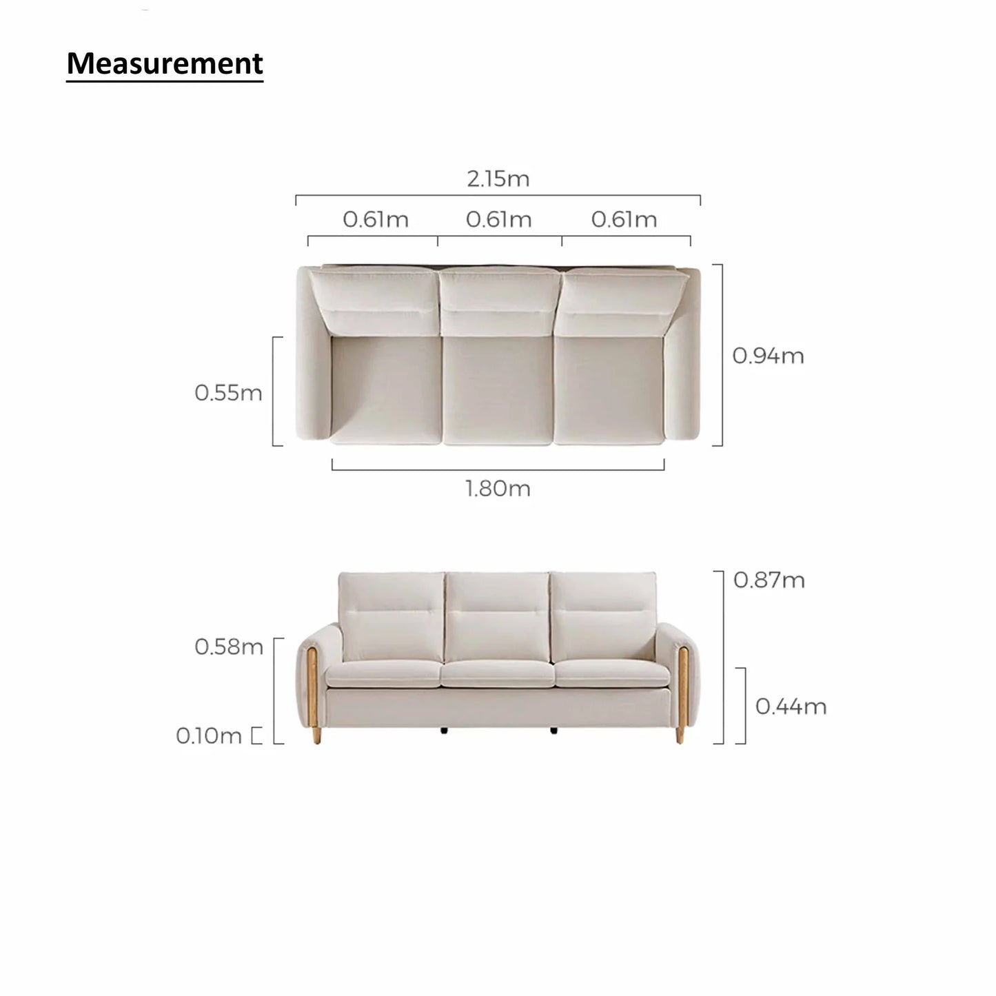 BORIS White Cotton Linen Sofa – Modern Fabric Sofa UK | ABI Convenient Store