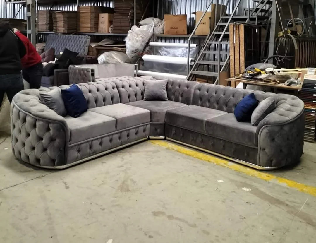 Khalifa Chesterfield 5 Seater Corner Sofa | ABI Convenient Store