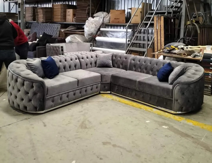 Khalifa Chesterfield 5 Seater Corner Sofa | ABI Convenient Store