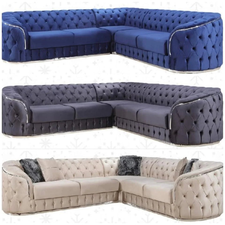Khalifa Chesterfield 5 Seater Corner Sofa | ABI Convenient Store