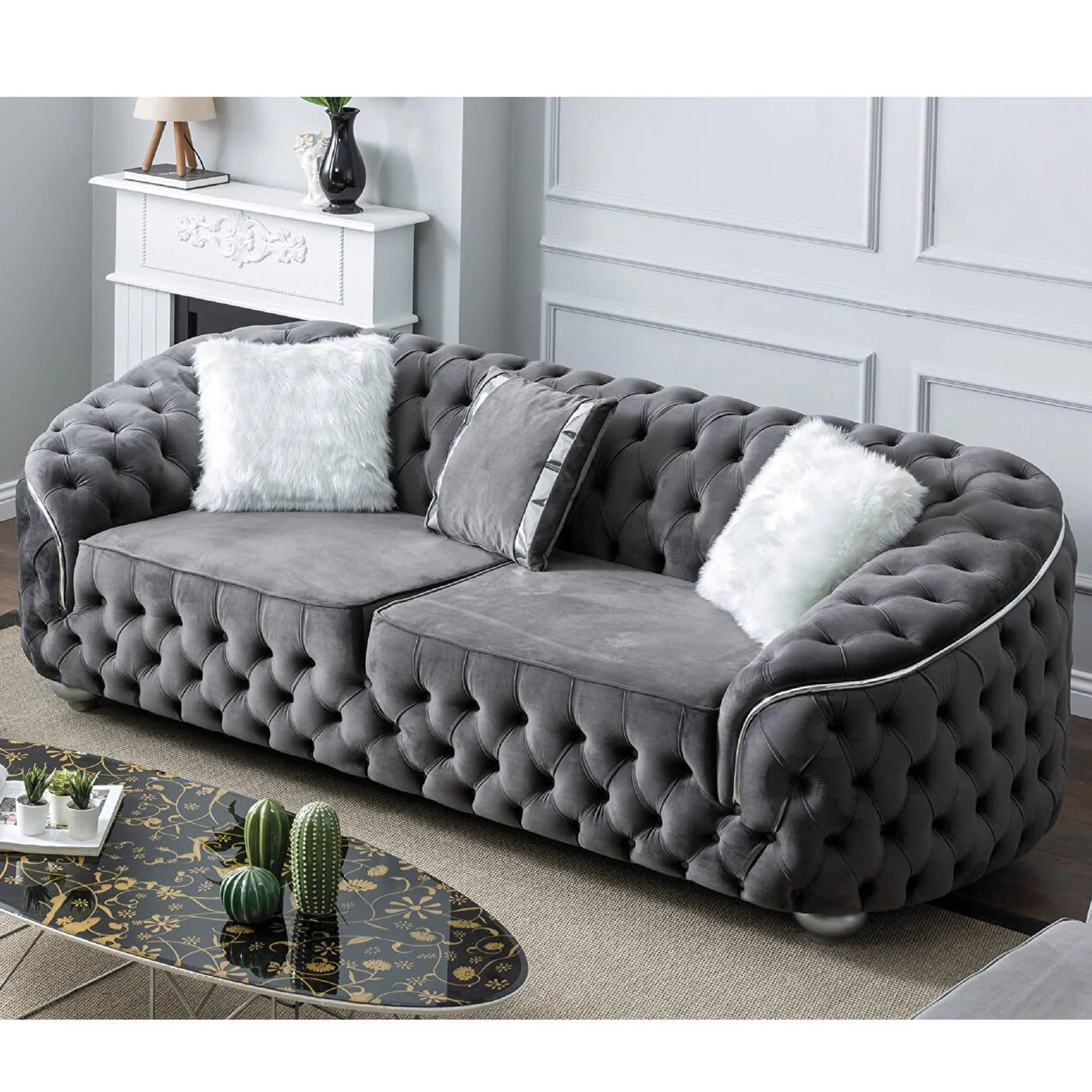 Khalifa Chesterfield 3+2 Seater Sofa Set – ABI Convenient Store