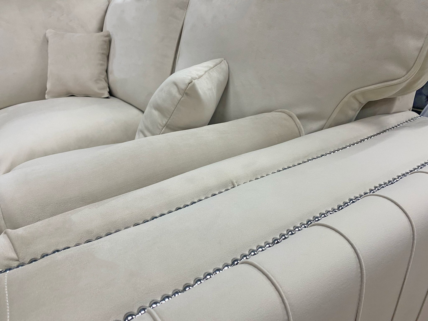 Layla Corner Fullback Sofa with Plush Cushions – Cream | ABI Convenient Store