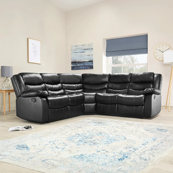 Roma Leather Recliner Corner Sofa – Luxury L-Shaped Comfort