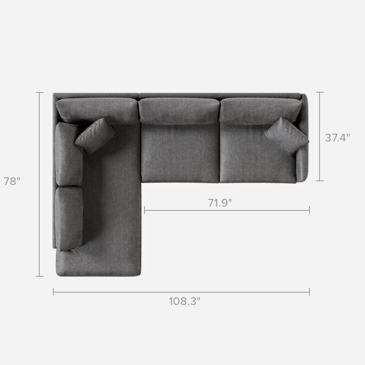 Verona Bumper Chaise Sectional Sofa | ABI Convenient Store UK