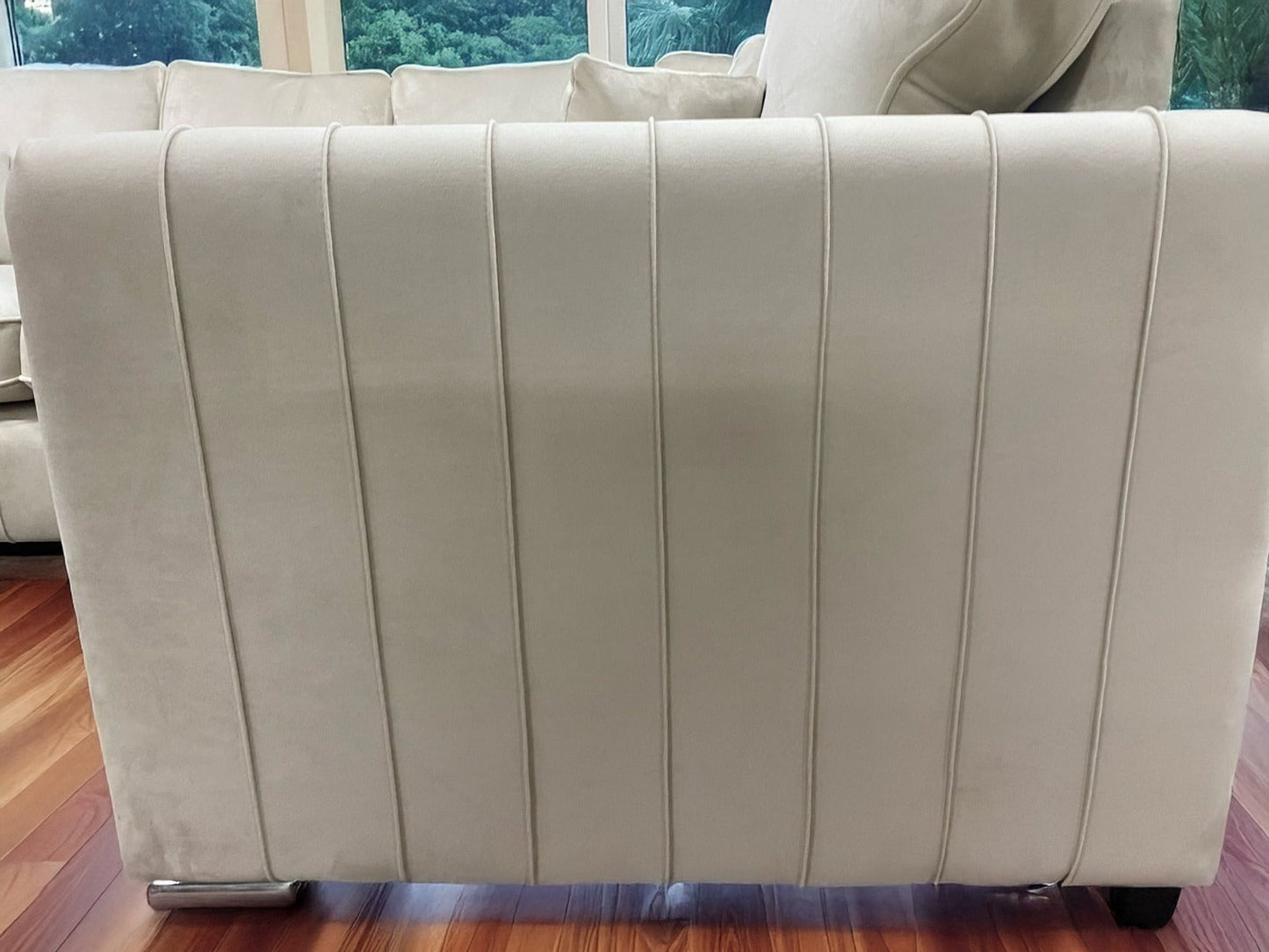 Layla Corner Fullback Sofa with Plush Cushions – Cream | ABI Convenient Store