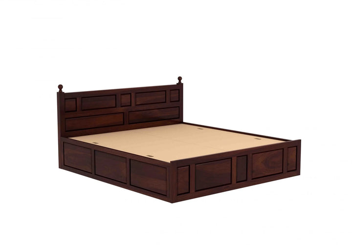 Advin Sheesham Wood Bed with Box Storage | Abi Convenient Store