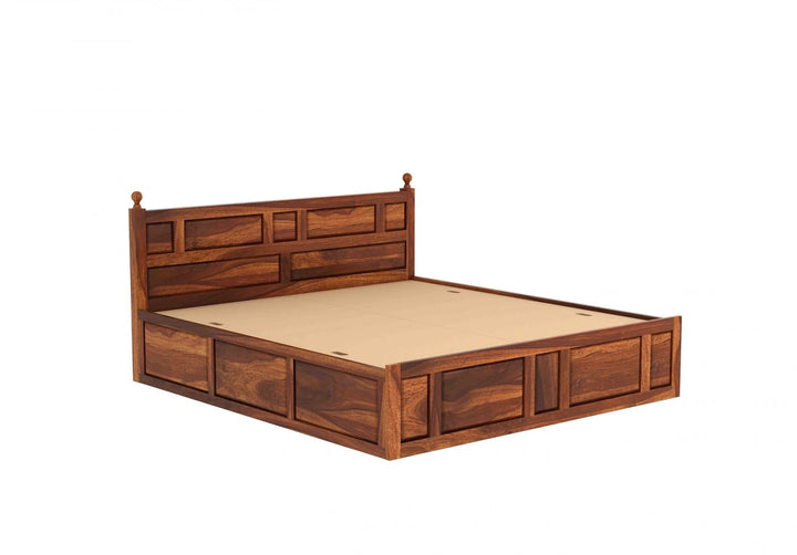 Advin Sheesham Wood Bed with Box Storage | Abi Convenient Store