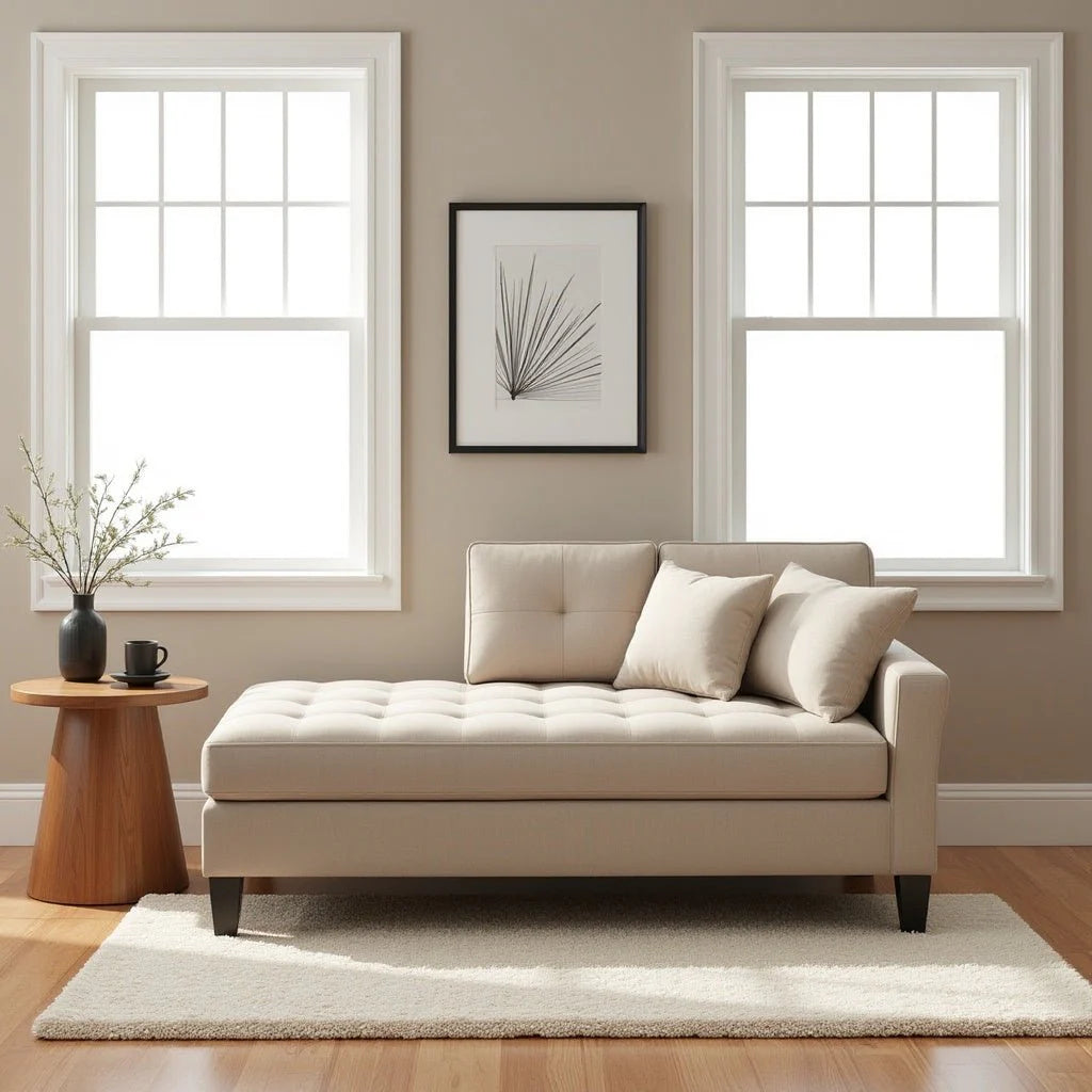 Alfonso Tufted Chaise Longue Sofa Couch Sofa Armchair Chaise Relax Lounger – Abi Convenient Store