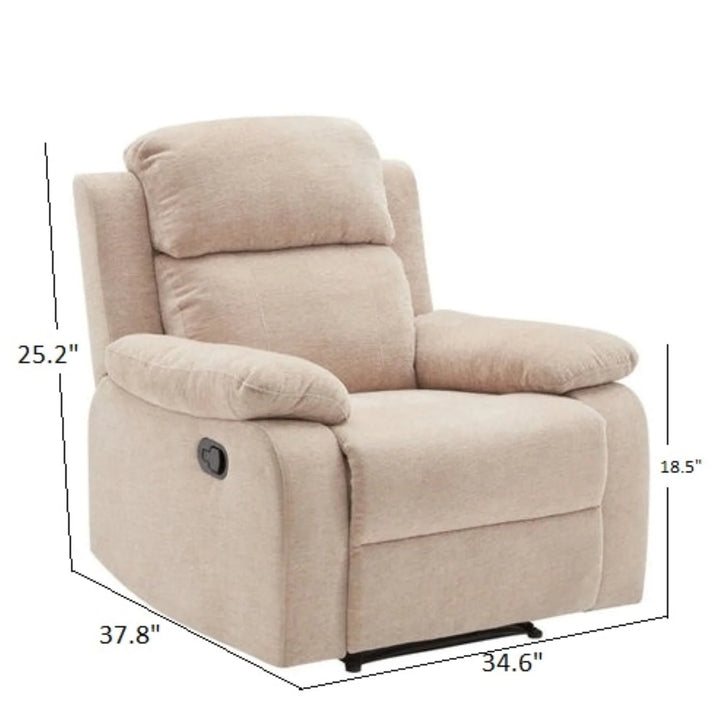 Brevik Fabric Manual Recliner | 1 Seater Recliner – Abi Convenient Store