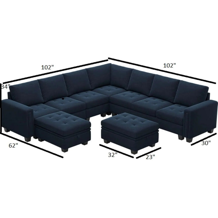 Moris Modular Corner Fabric Sofa – Modern Versatile Sectional