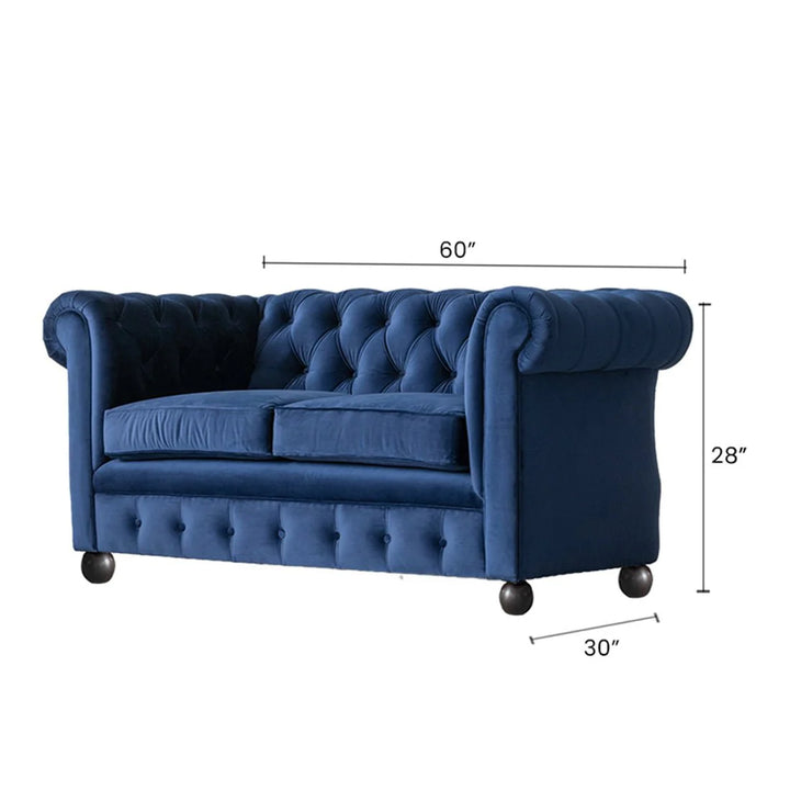 Cassava Solid Wood 2 Seater Fabric Chesterfield Sofa – Abi Convenient Store