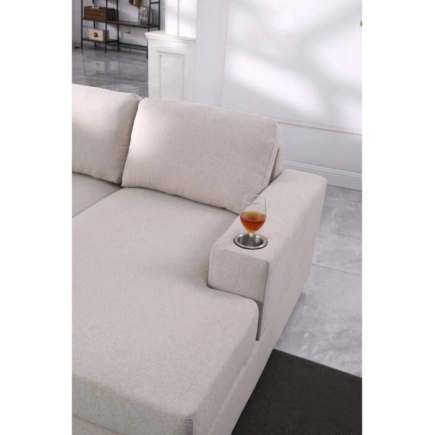 Cirina U-Shape Sofa – Modern Spacious Sectional Couch