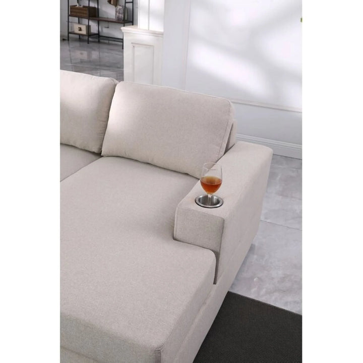 Cirina U-Shape Sofa – Modern Spacious Sectional Couch