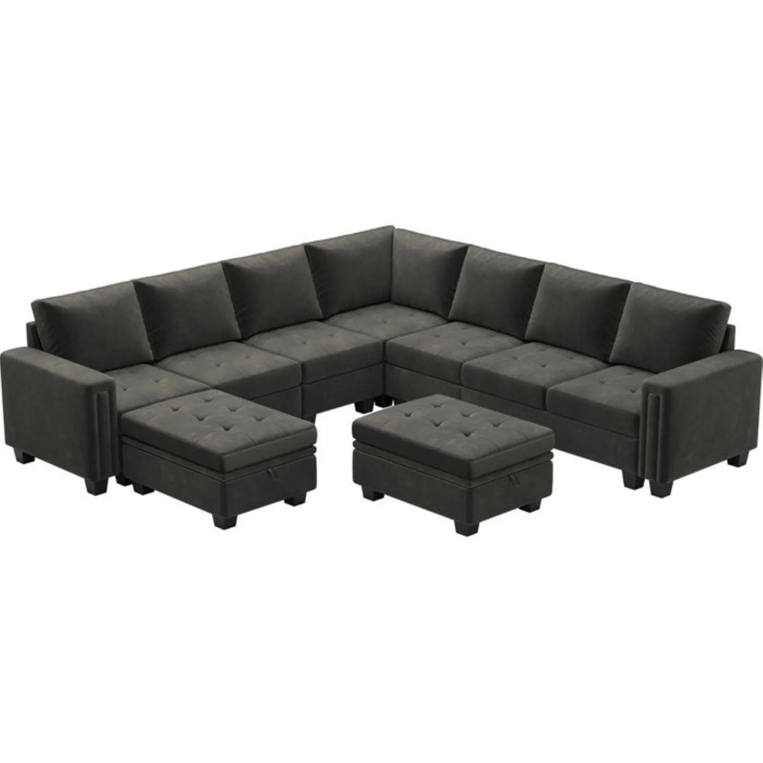 Moris Modular Corner Fabric Sofa – Modern Versatile Sectional