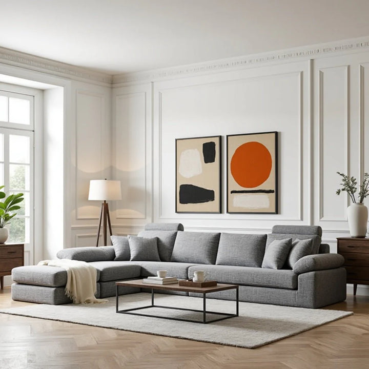 Ferguson 6 Seater Interchangeable L Shape Sofa – Flexible & Spacious Design