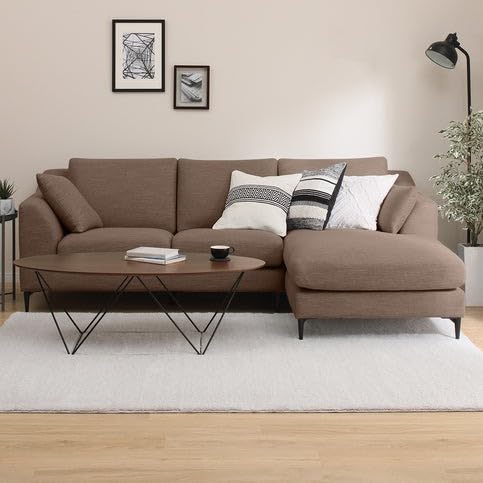 Flora 4 Seater L Shape Fabric Sofa – Stylish & Comfortable Sectional