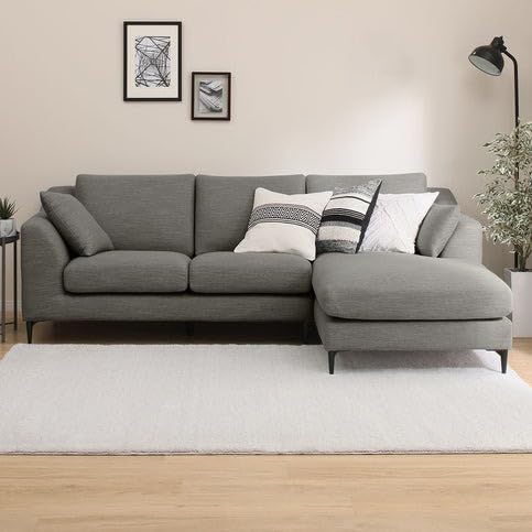 Flora 4 Seater L Shape Fabric Sofa – Stylish & Comfortable Sectional