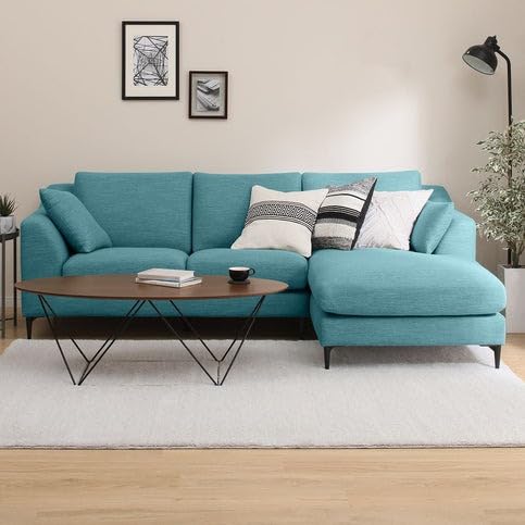 Flora 4 Seater L Shape Fabric Sofa – Stylish & Comfortable Sectional