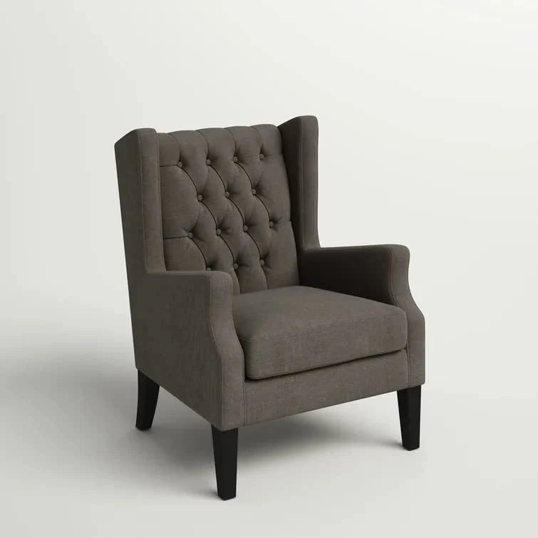 Frank 1 Seater Wide Tufted Wingback Upholstered Wing Chair – Abi Convenient Store