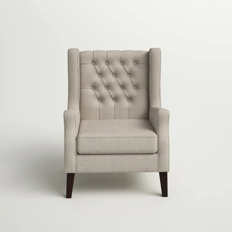 Frank 1 Seater Wide Tufted Wingback Upholstered Wing Chair – Abi Convenient Store