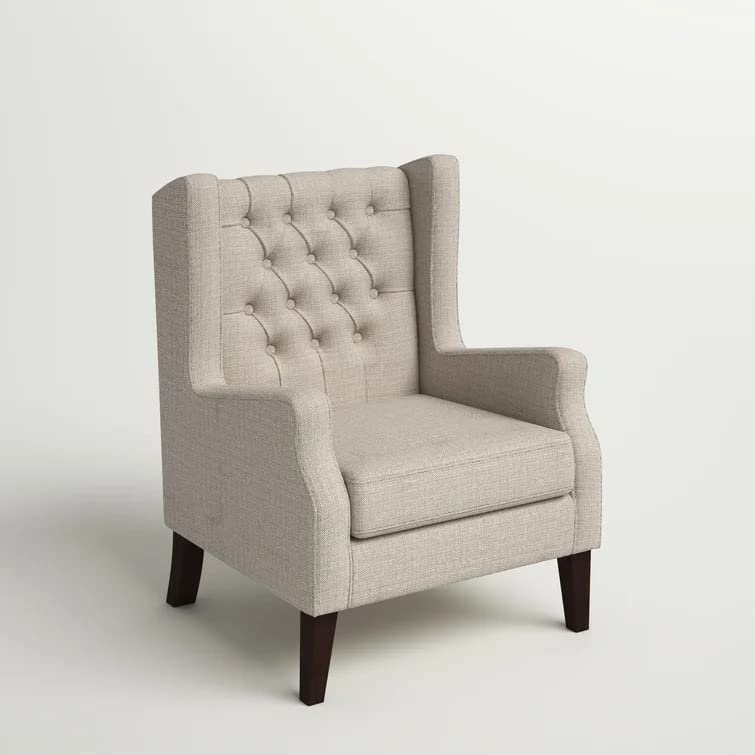 Frank 1 Seater Wide Tufted Wingback Upholstered Wing Chair – Abi Convenient Store