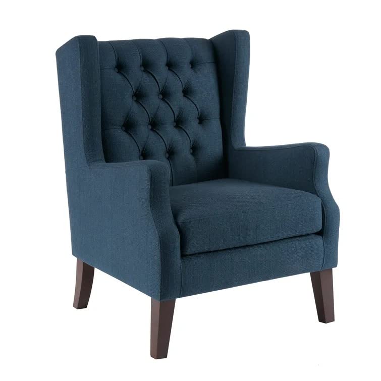 Frank 1 Seater Wide Tufted Wingback Upholstered Wing Chair – Abi Convenient Store