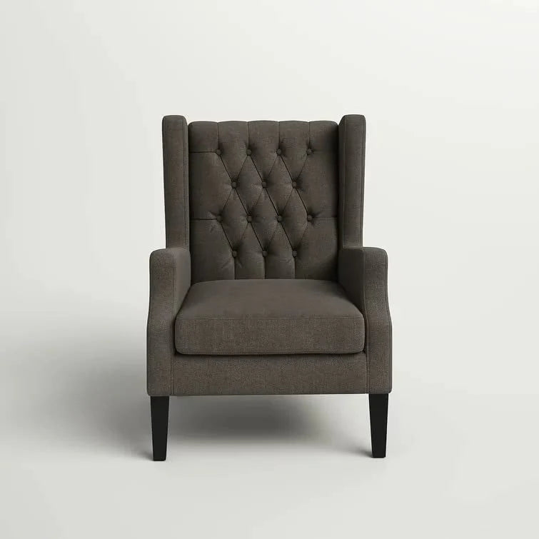 Frank 1 Seater Wide Tufted Wingback Upholstered Wing Chair – Abi Convenient Store
