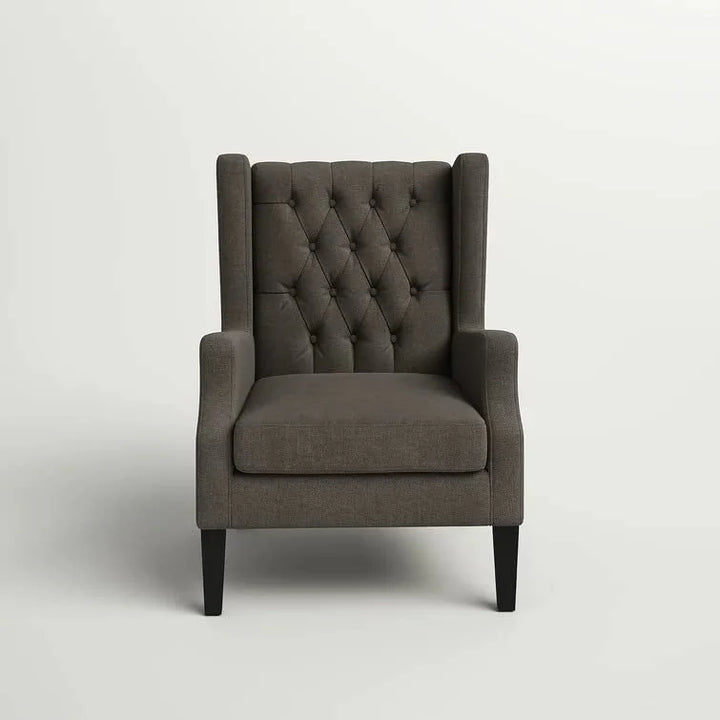 Frank 1 Seater Wide Tufted Wingback Upholstered Wing Chair – Abi Convenient Store