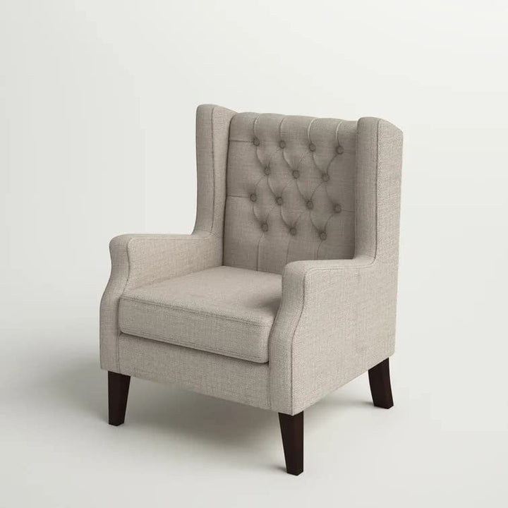 Frank 1 Seater Wide Tufted Wingback Upholstered Wing Chair – Abi Convenient Store