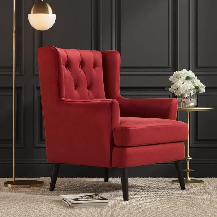 Jack 1 Seater Upholstered Tufted Wing Chair – Abi Convenient Store