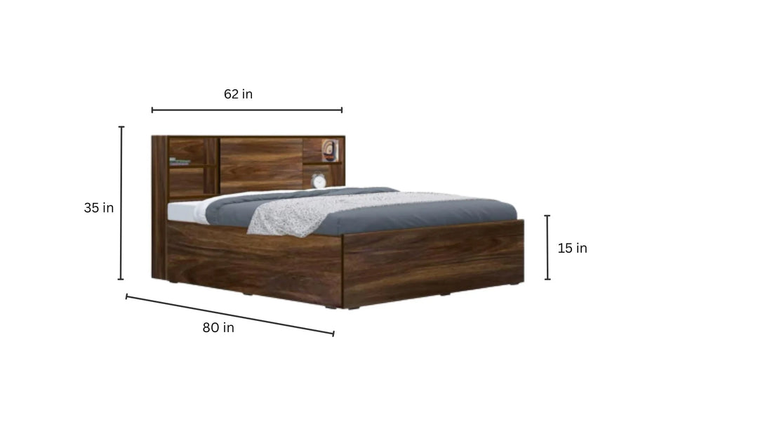 Magnus Engineered Wood Bed with Box Storage | Abi Convenient Store