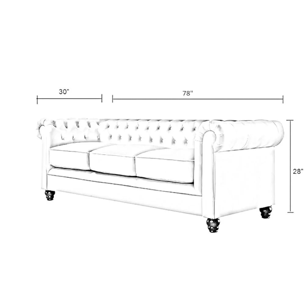 Marina Solid Wood Chesterfield Sofa – Abi Convenient Store