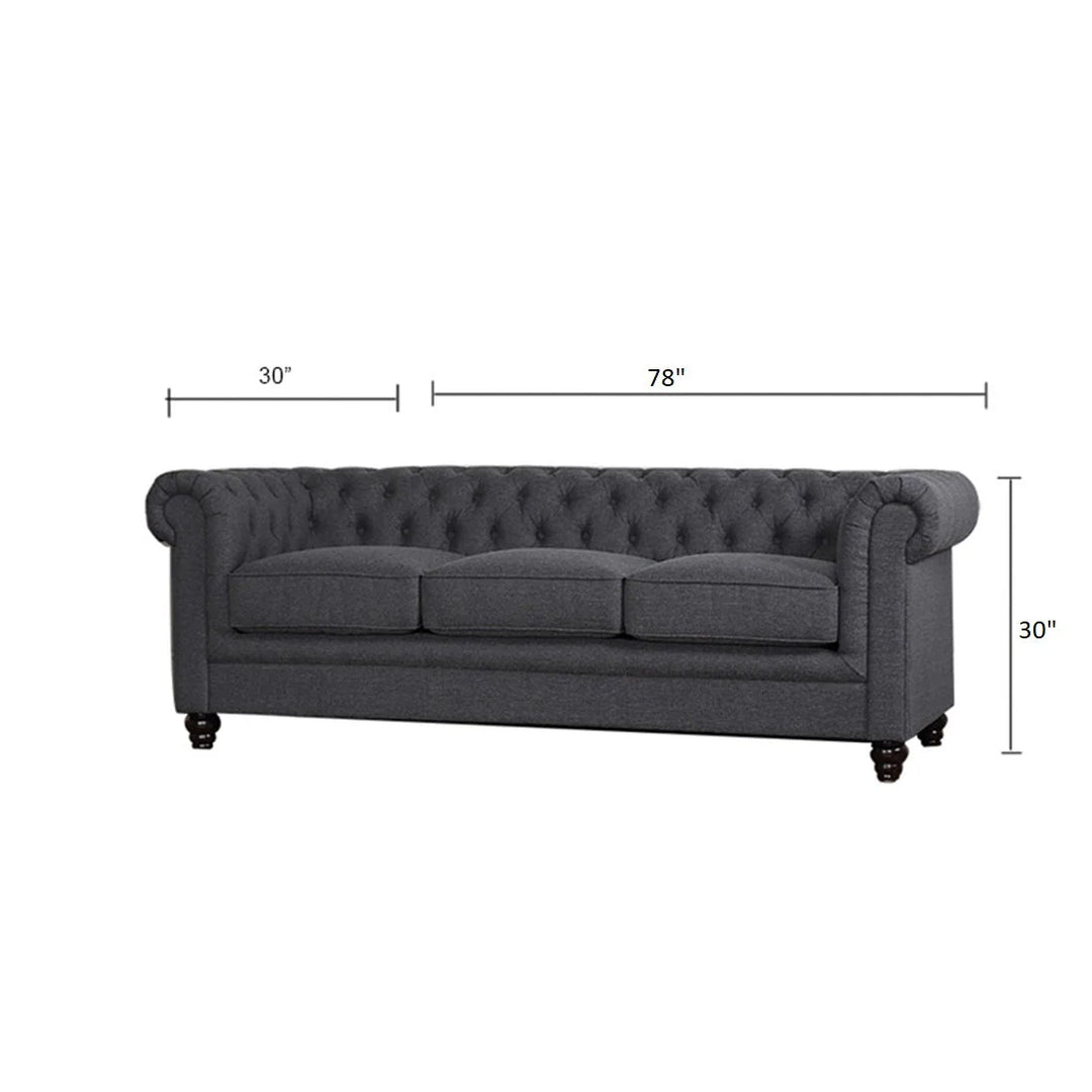 Marina Solid Wood Chesterfield Sofa – Abi Convenient Store