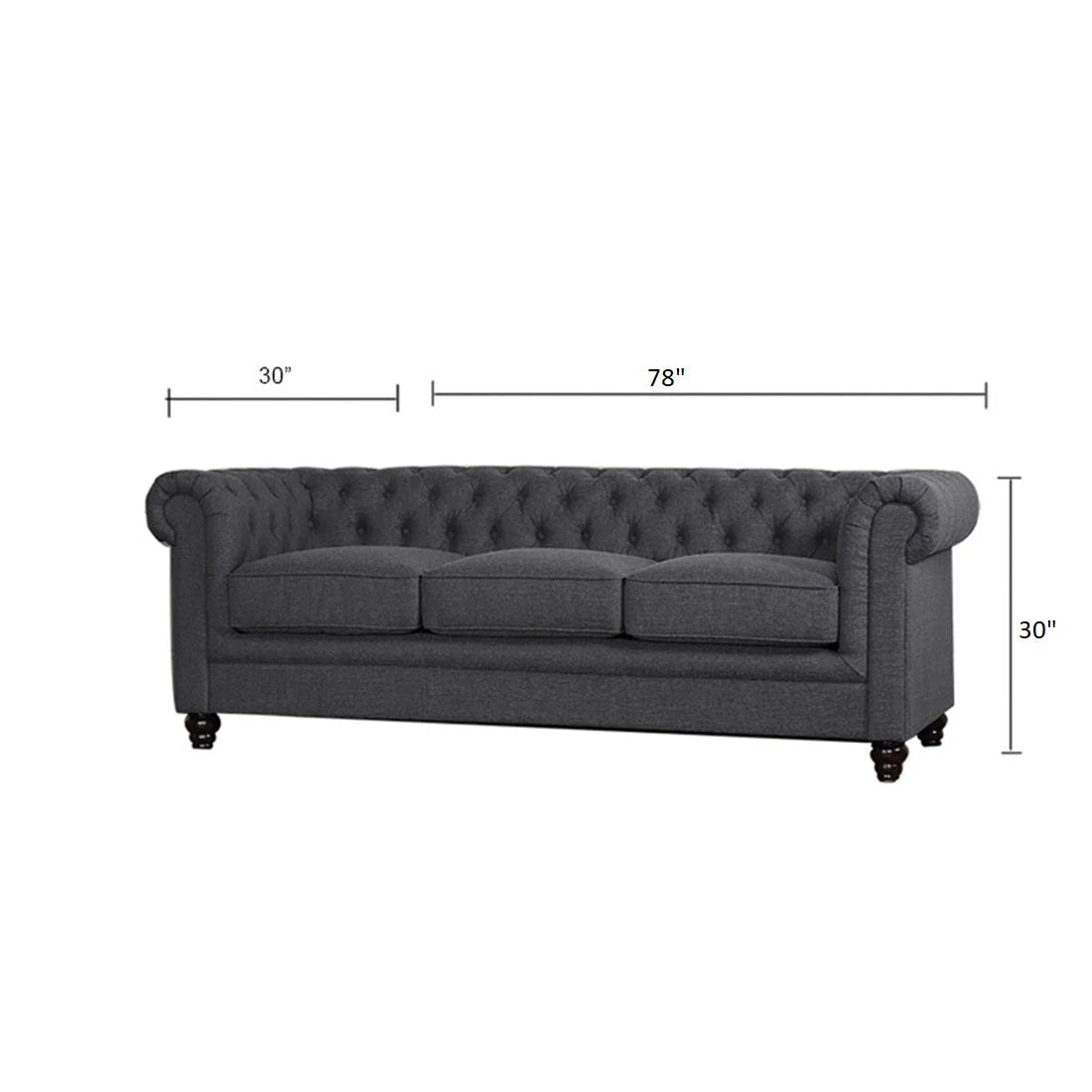 Marina Solid Wood Chesterfield Sofa – Abi Convenient Store