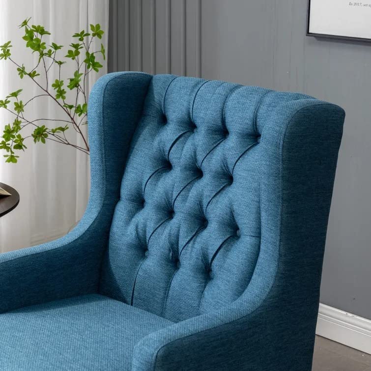 Miami 1 Seater Upholstered Tufted Wing Chair – Abi Convenient Store