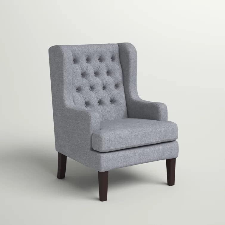 Miami 1 Seater Upholstered Tufted Wing Chair – Abi Convenient Store