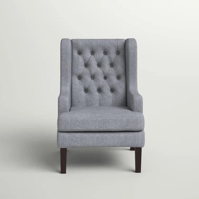 Miami 1 Seater Upholstered Tufted Wing Chair – Abi Convenient Store