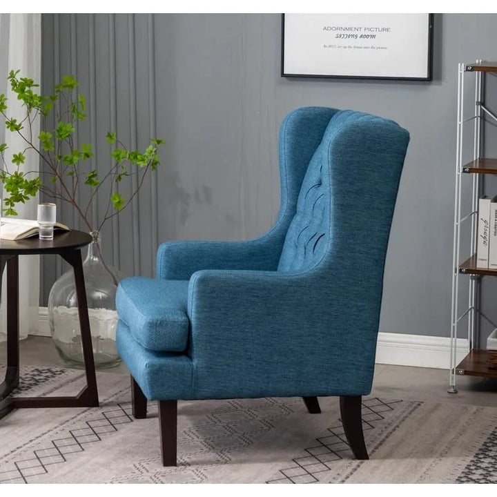 Miami 1 Seater Upholstered Tufted Wing Chair – Abi Convenient Store