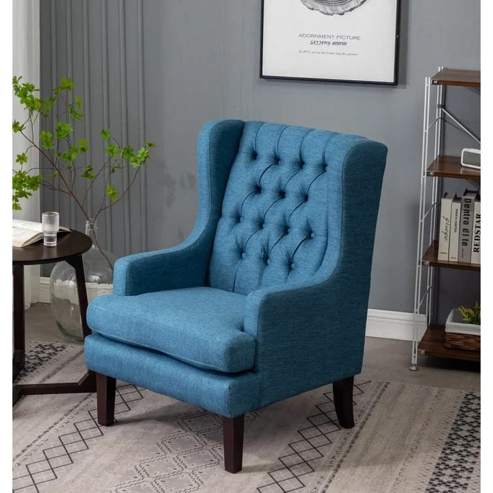 Miami 1 Seater Upholstered Tufted Wing Chair – Abi Convenient Store