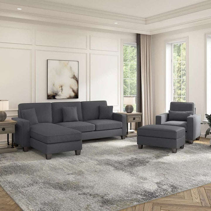 Moscow 1 Seater + 4 Seater L-Shape Sofa – Modern Living Room Set