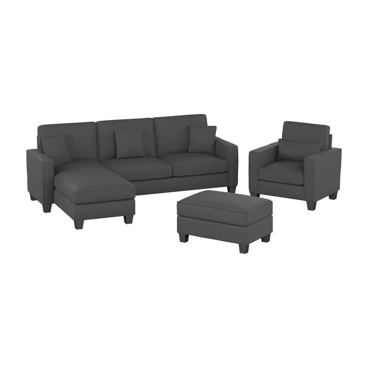 Moscow 1 Seater + 4 Seater L-Shape Sofa – Modern Living Room Set
