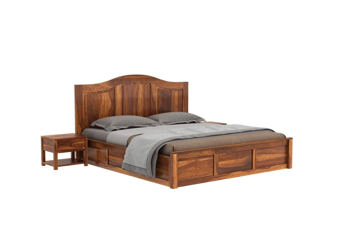 Nectar Sheesham Wood Bed with Box Storage | Abi Convenient Store
