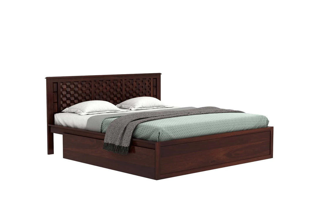 Persia Sheesham Wood Bed with Box Storage | Abi Convenient Store