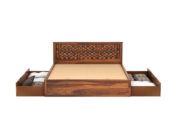 Persia Sheesham Wood Bed with Box Storage | Abi Convenient Store
