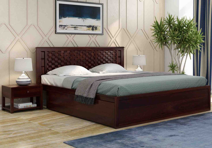 Persia Sheesham Wood Bed with Box Storage | Abi Convenient Store
