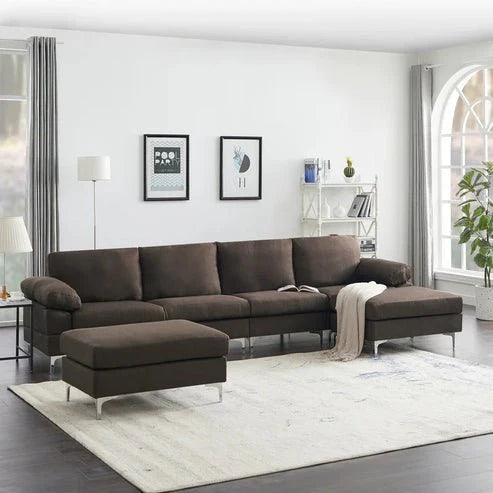 Coral 6 Seater U-Shape Sofa – Modern Family Sectional Couch