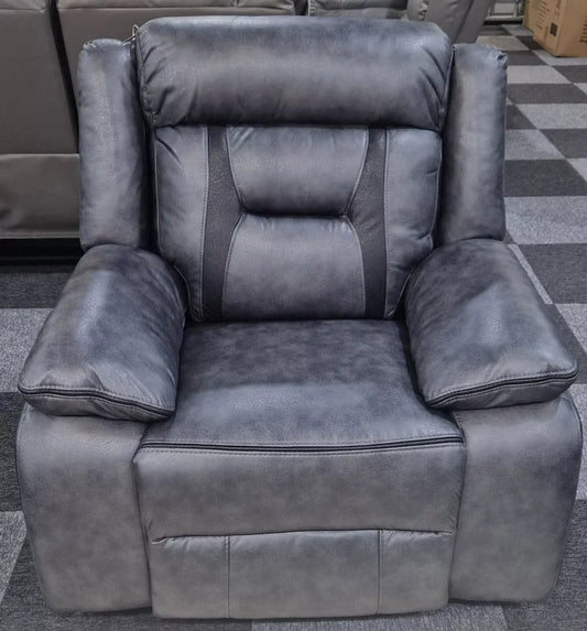 Nova Grey Leather Electric Recliner Armchair – Luxury Comfort for Modern